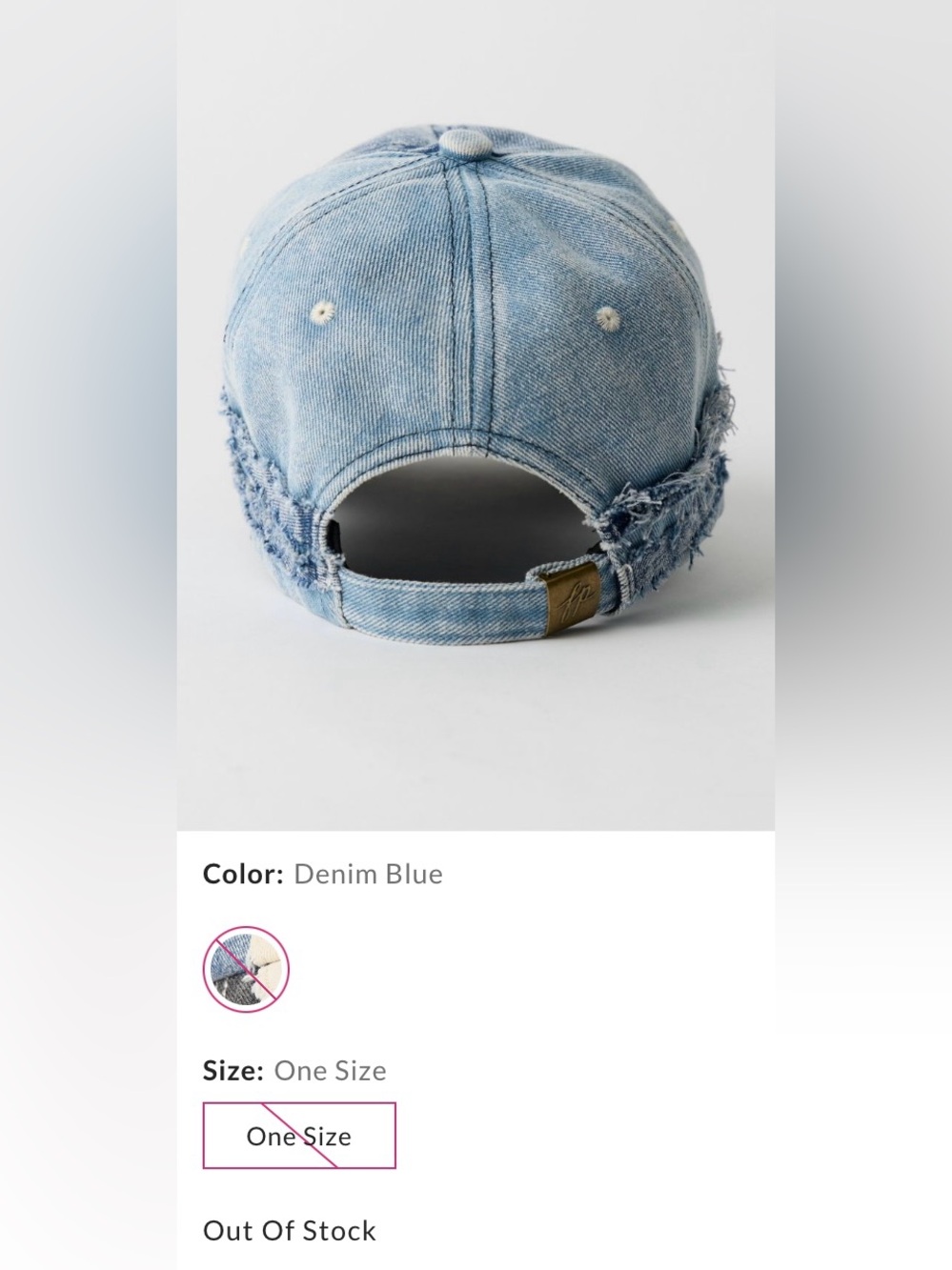 FP MOVEMENT by FREE PEOPLE ~ Hollie Varsity Denim Baseball Hat ~ Denim ~ NWT** - Picture 8 of 16
